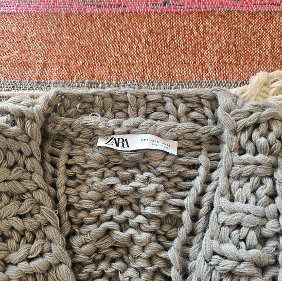 Zara Chunky Knit Women Sweater - Olive (ish) Green - Picture 2 of 6